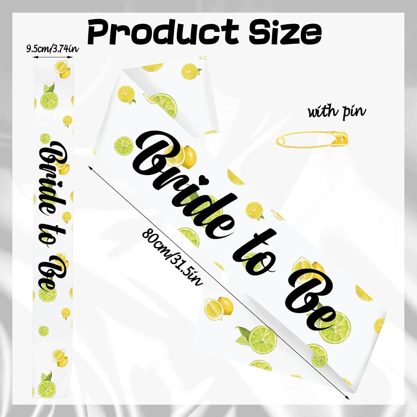 Capri Lemon Bride To Be Sash, I Found My Main Squeeze Sash for Capri Lemon Bachelorette Bridal Shower Wedding Engagement Party Supplies Decorations, Ideas, Gifts, Favors