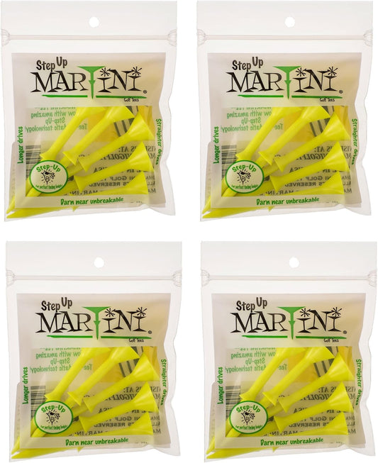 3 1/4" Step-Up Golf Tees - 4 Pack (20 Tees) (Yellow)