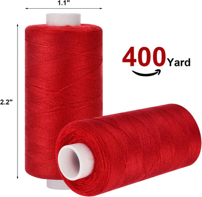 Eoehro 72pcs Sewing Thread Kit, 36 Colors Embroidery Thread, Prewound Bobbins, Sewing Machine Threads,400 Yards per Spool Polyester Thread for Sewing Embroidery Quilting