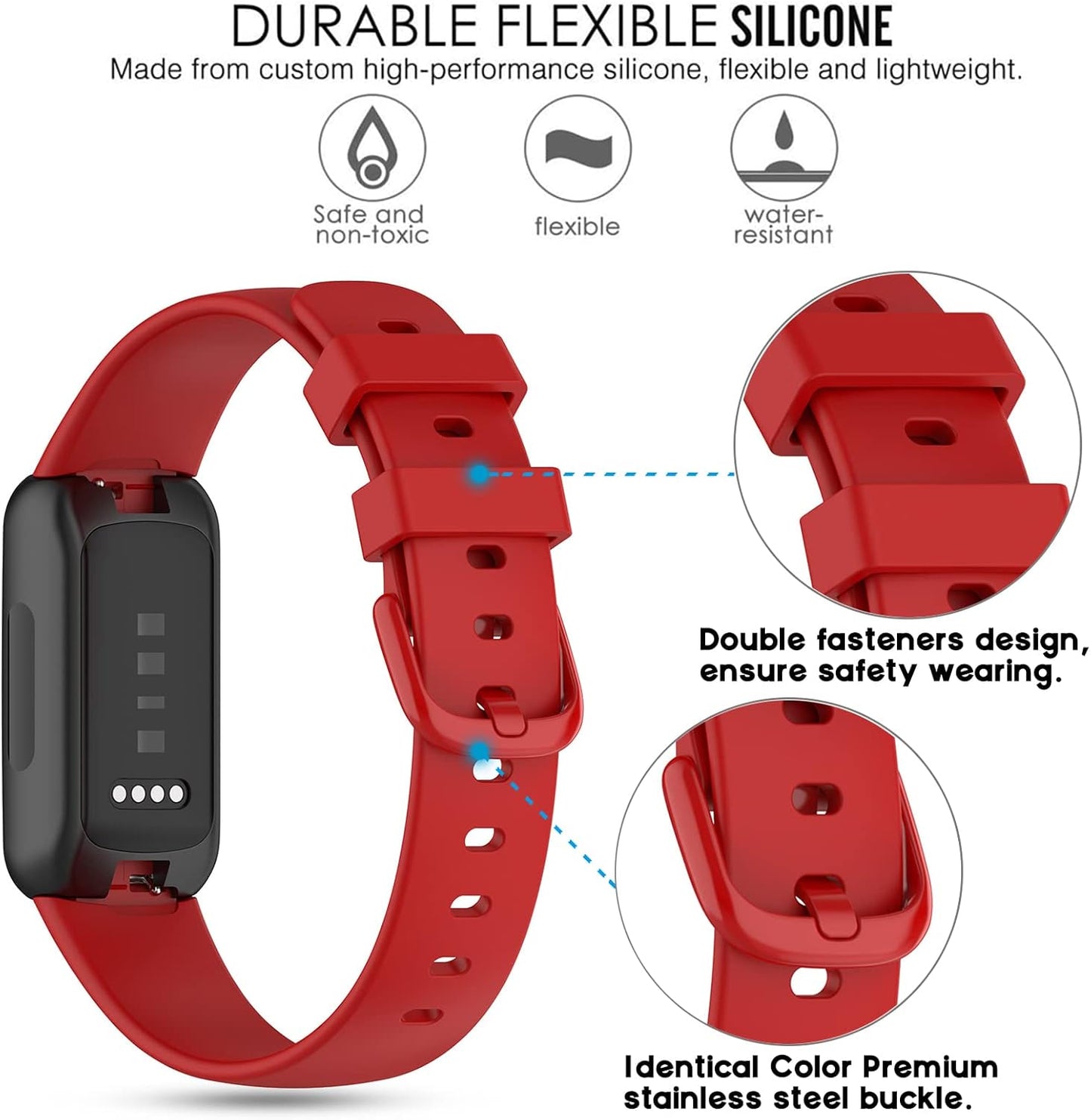 Bands Compatible with Fitbit Inspire 3 Smart Watch Band Replacement Wristband Strap Bracelet Silicone Accessory for Women Men S/L Size, 3 Pack