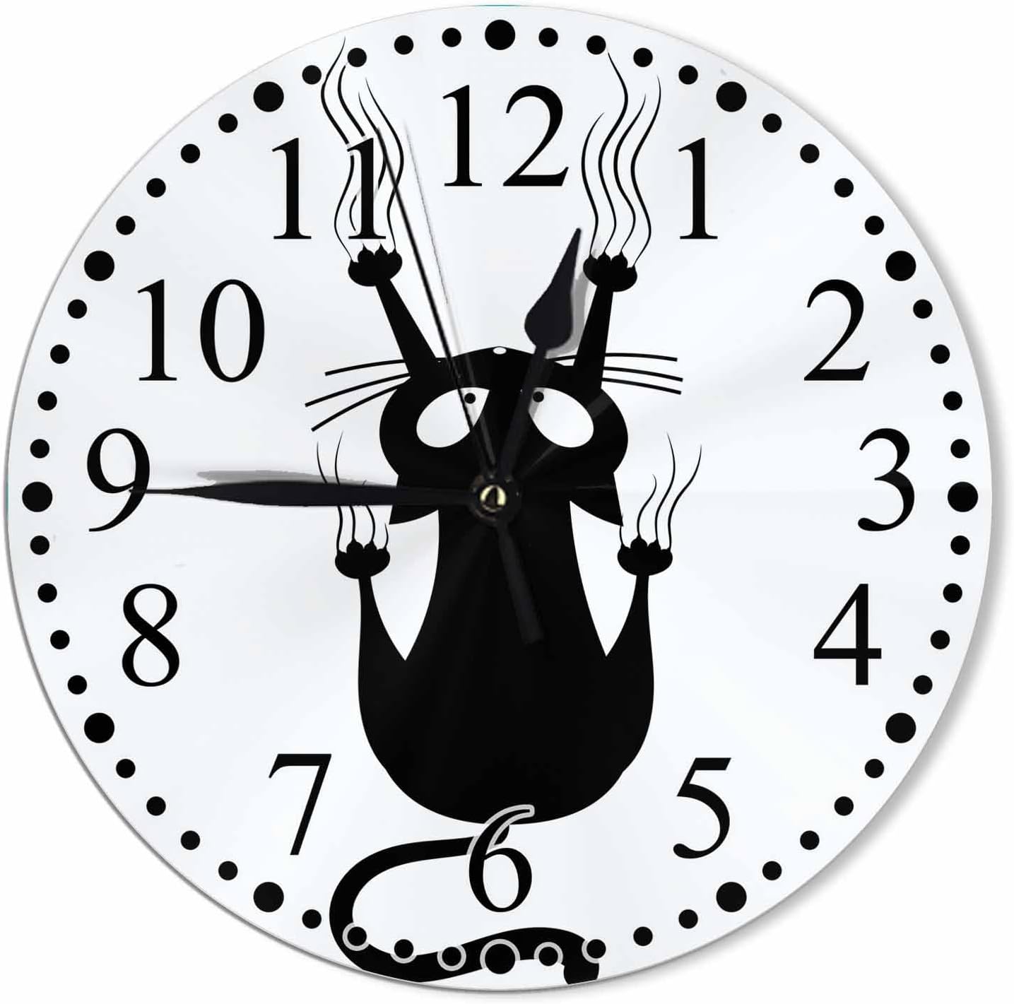 Clock Lemon Slice Style Wall Clock 10 Inch Silent Non-Ticking Clocks Battery Operated for Home Living Laundry Room Kitchen Bedroom Office