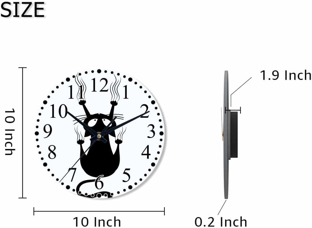Clock Lemon Slice Style Wall Clock 10 Inch Silent Non-Ticking Clocks Battery Operated for Home Living Laundry Room Kitchen Bedroom Office