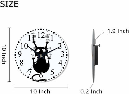 Clock Lemon Slice Style Wall Clock 10 Inch Silent Non-Ticking Clocks Battery Operated for Home Living Laundry Room Kitchen Bedroom Office