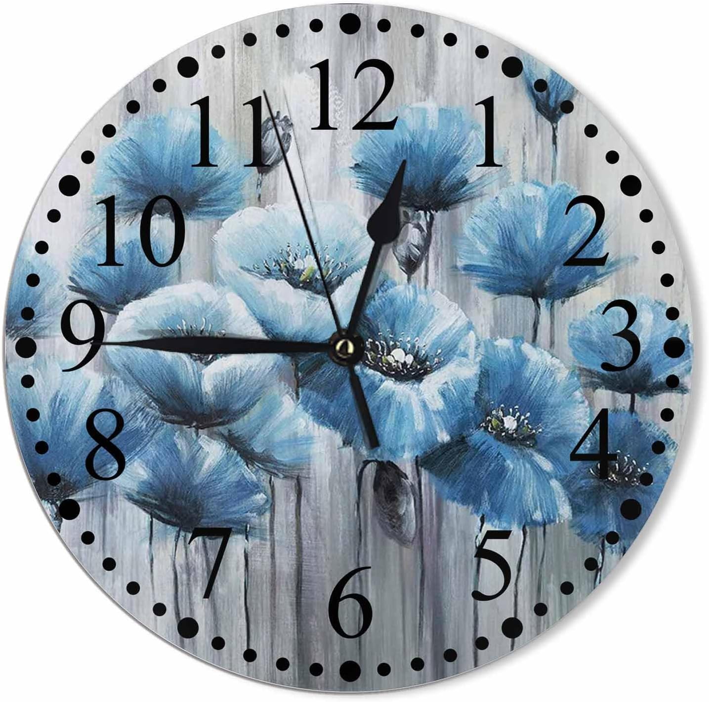 Clock Lemon Slice Style Wall Clock 10 Inch Silent Non-Ticking Clocks Battery Operated for Home Living Laundry Room Kitchen Bedroom Office