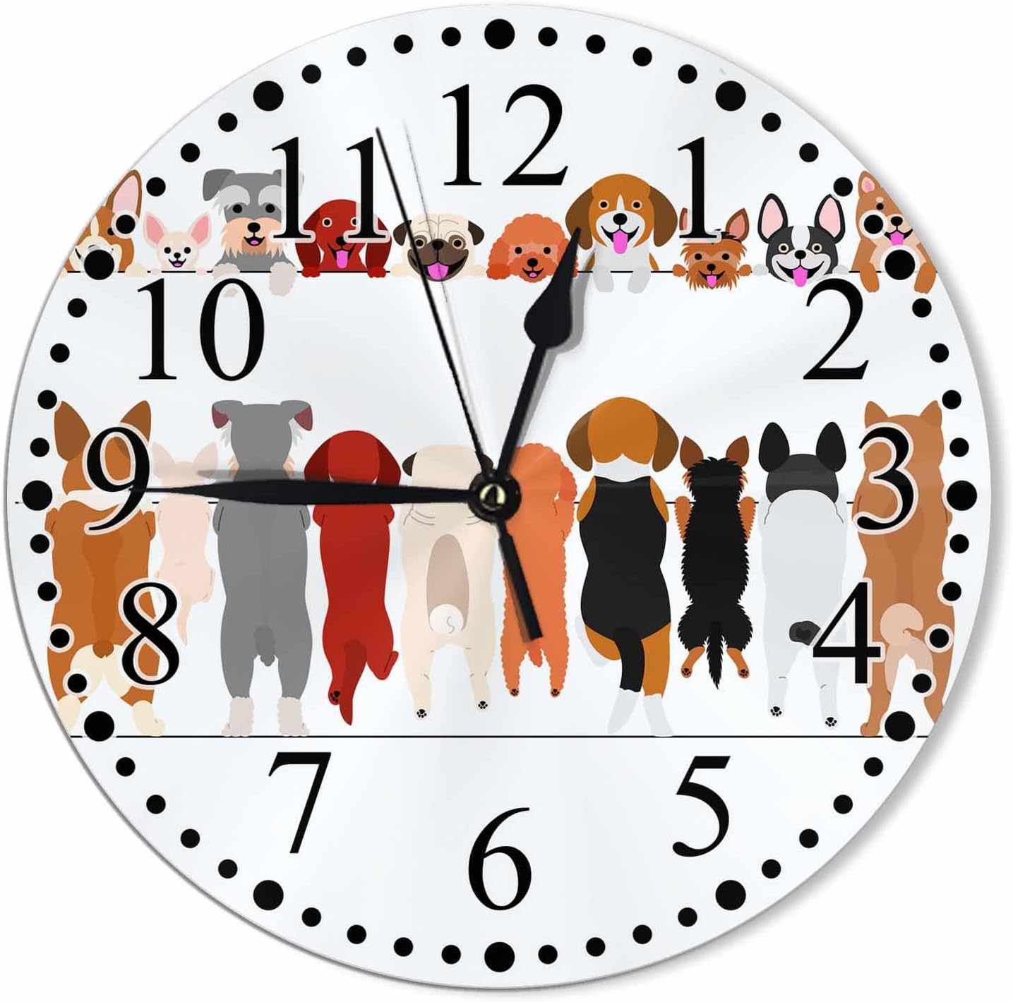 Clock Lemon Slice Style Wall Clock 10 Inch Silent Non-Ticking Clocks Battery Operated for Home Living Laundry Room Kitchen Bedroom Office