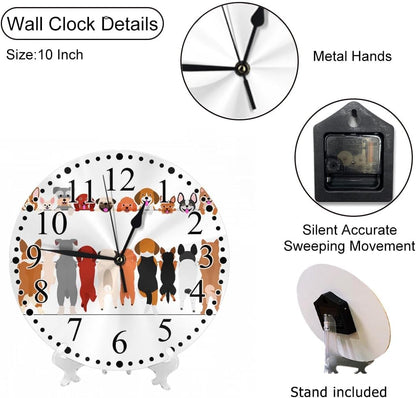 Clock Lemon Slice Style Wall Clock 10 Inch Silent Non-Ticking Clocks Battery Operated for Home Living Laundry Room Kitchen Bedroom Office