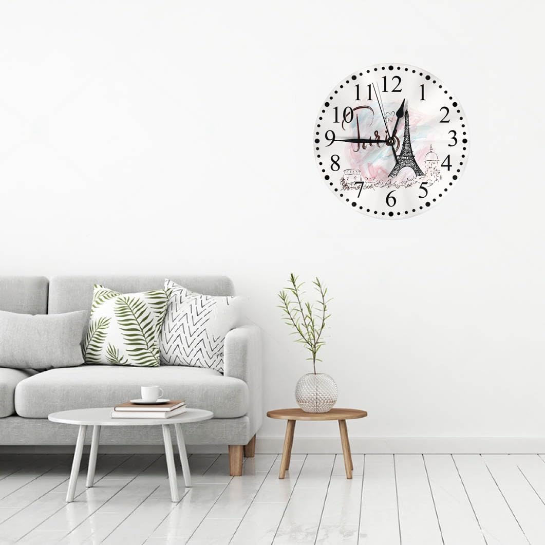 Clock Lemon Slice Style Wall Clock 10 Inch Silent Non-Ticking Clocks Battery Operated for Home Living Laundry Room Kitchen Bedroom Office