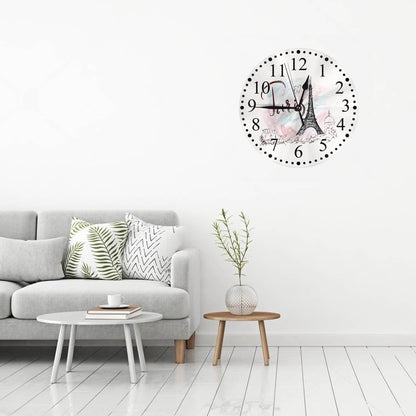 Clock Lemon Slice Style Wall Clock 10 Inch Silent Non-Ticking Clocks Battery Operated for Home Living Laundry Room Kitchen Bedroom Office