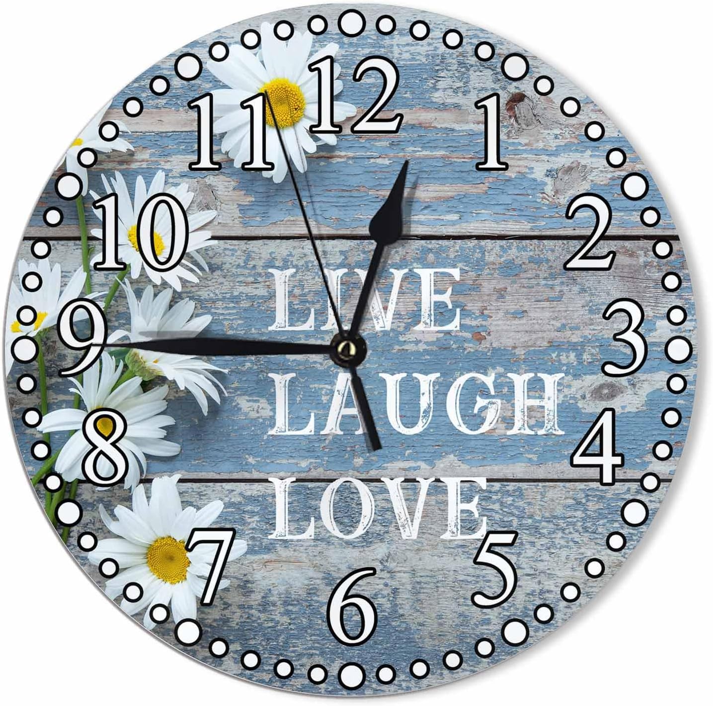 Clock Lemon Slice Style Wall Clock 10 Inch Silent Non-Ticking Clocks Battery Operated for Home Living Laundry Room Kitchen Bedroom Office
