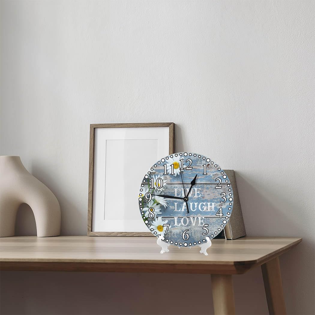 Clock Lemon Slice Style Wall Clock 10 Inch Silent Non-Ticking Clocks Battery Operated for Home Living Laundry Room Kitchen Bedroom Office