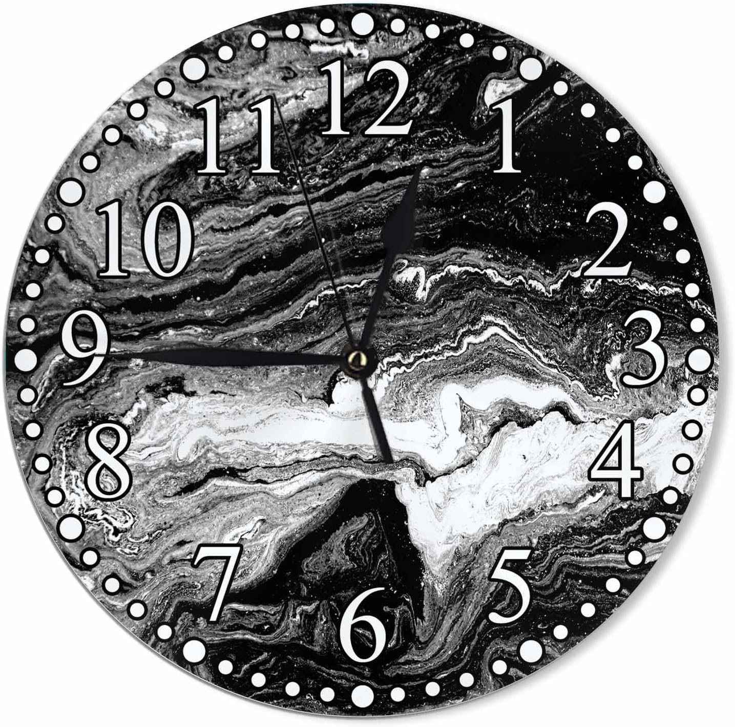 Clock Lemon Slice Style Wall Clock 10 Inch Silent Non-Ticking Clocks Battery Operated for Home Living Laundry Room Kitchen Bedroom Office