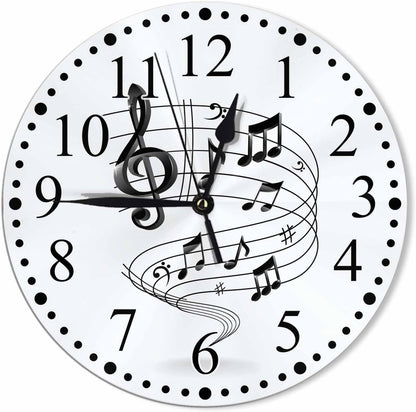 Clock Lemon Slice Style Wall Clock 10 Inch Silent Non-Ticking Clocks Battery Operated for Home Living Laundry Room Kitchen Bedroom Office