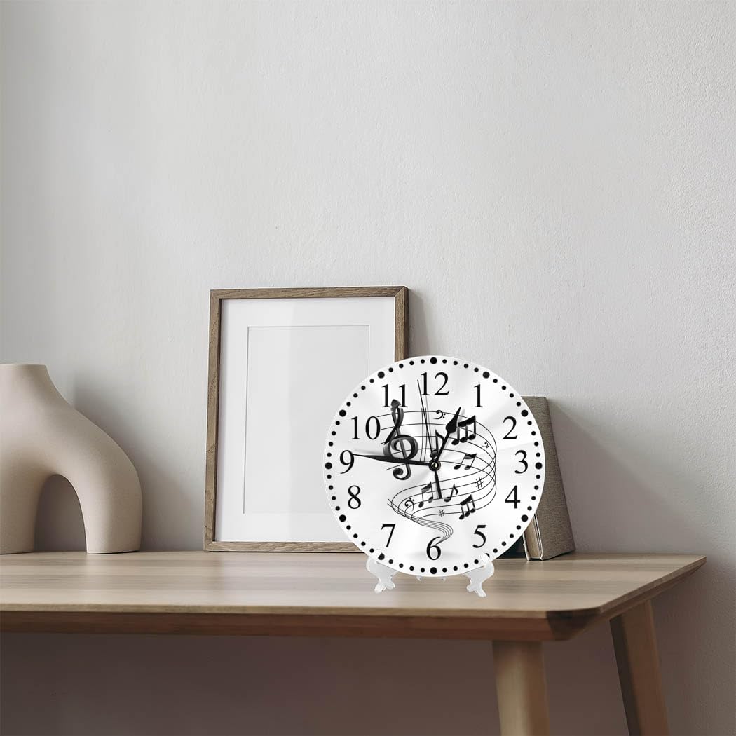 Clock Lemon Slice Style Wall Clock 10 Inch Silent Non-Ticking Clocks Battery Operated for Home Living Laundry Room Kitchen Bedroom Office