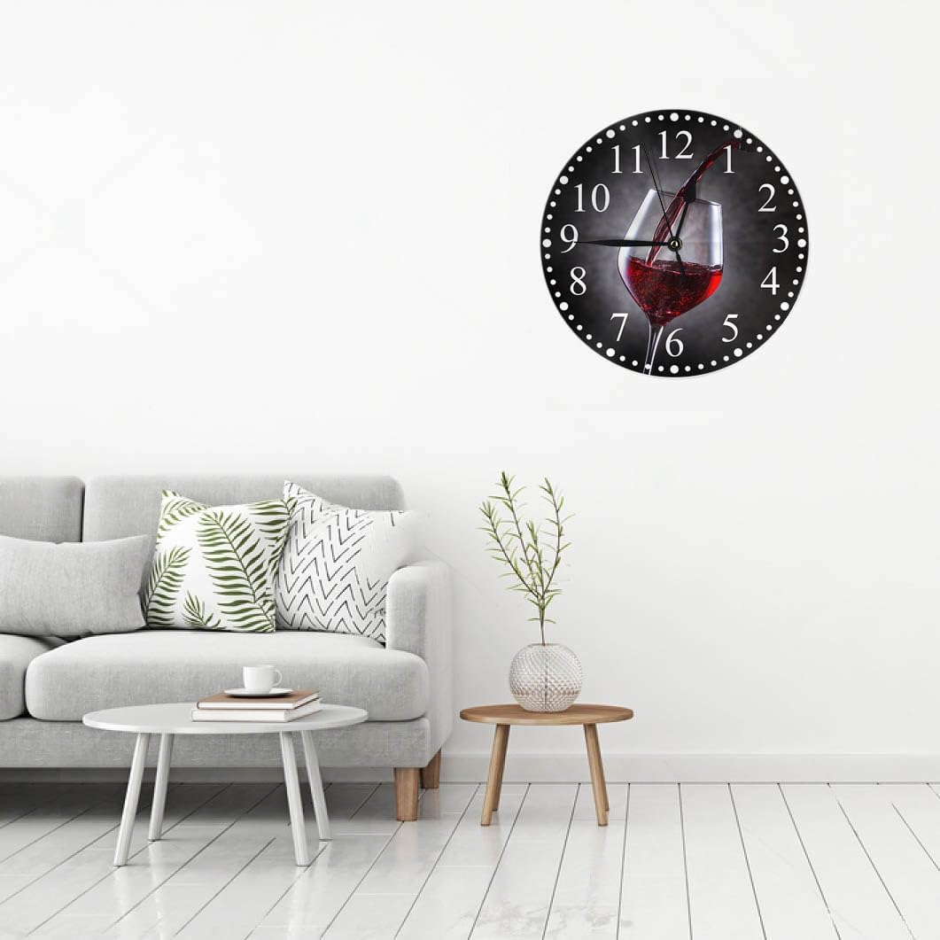 Clock Lemon Slice Style Wall Clock 10 Inch Silent Non-Ticking Clocks Battery Operated for Home Living Laundry Room Kitchen Bedroom Office