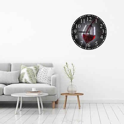 Clock Lemon Slice Style Wall Clock 10 Inch Silent Non-Ticking Clocks Battery Operated for Home Living Laundry Room Kitchen Bedroom Office