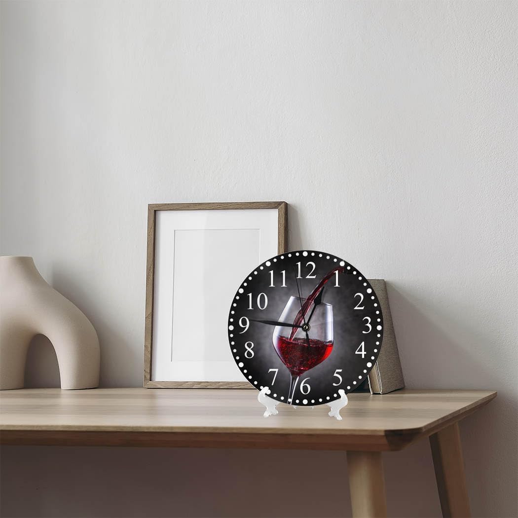 Clock Lemon Slice Style Wall Clock 10 Inch Silent Non-Ticking Clocks Battery Operated for Home Living Laundry Room Kitchen Bedroom Office