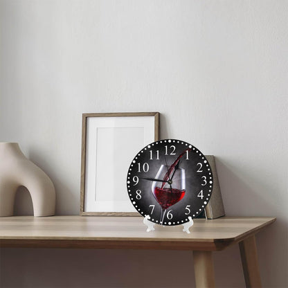 Clock Lemon Slice Style Wall Clock 10 Inch Silent Non-Ticking Clocks Battery Operated for Home Living Laundry Room Kitchen Bedroom Office