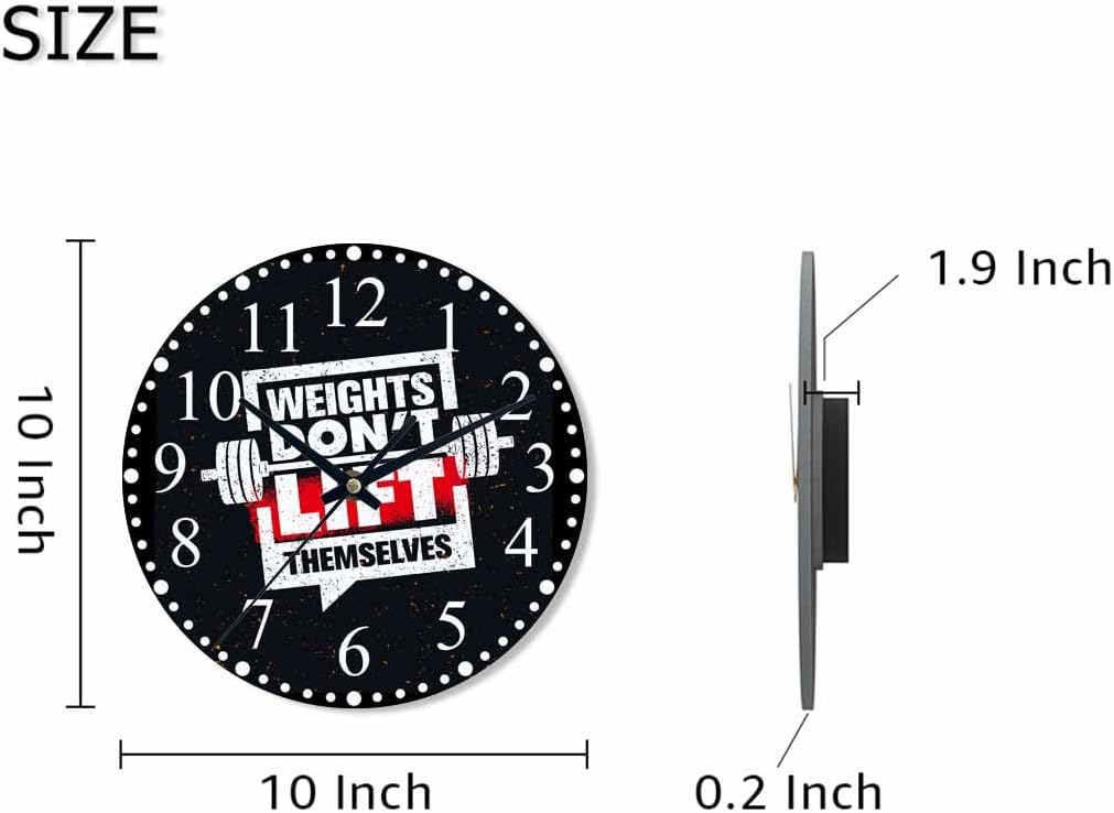 Clock Lemon Slice Style Wall Clock 10 Inch Silent Non-Ticking Clocks Battery Operated for Home Living Laundry Room Kitchen Bedroom Office