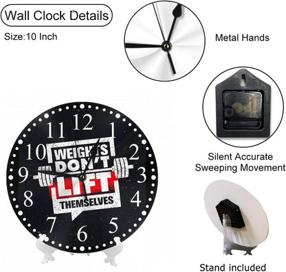 Clock Lemon Slice Style Wall Clock 10 Inch Silent Non-Ticking Clocks Battery Operated for Home Living Laundry Room Kitchen Bedroom Office