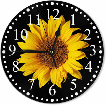 Clock Lemon Slice Style Wall Clock 10 Inch Silent Non-Ticking Clocks Battery Operated for Home Living Laundry Room Kitchen Bedroom Office