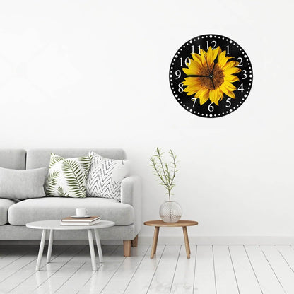 Clock Lemon Slice Style Wall Clock 10 Inch Silent Non-Ticking Clocks Battery Operated for Home Living Laundry Room Kitchen Bedroom Office