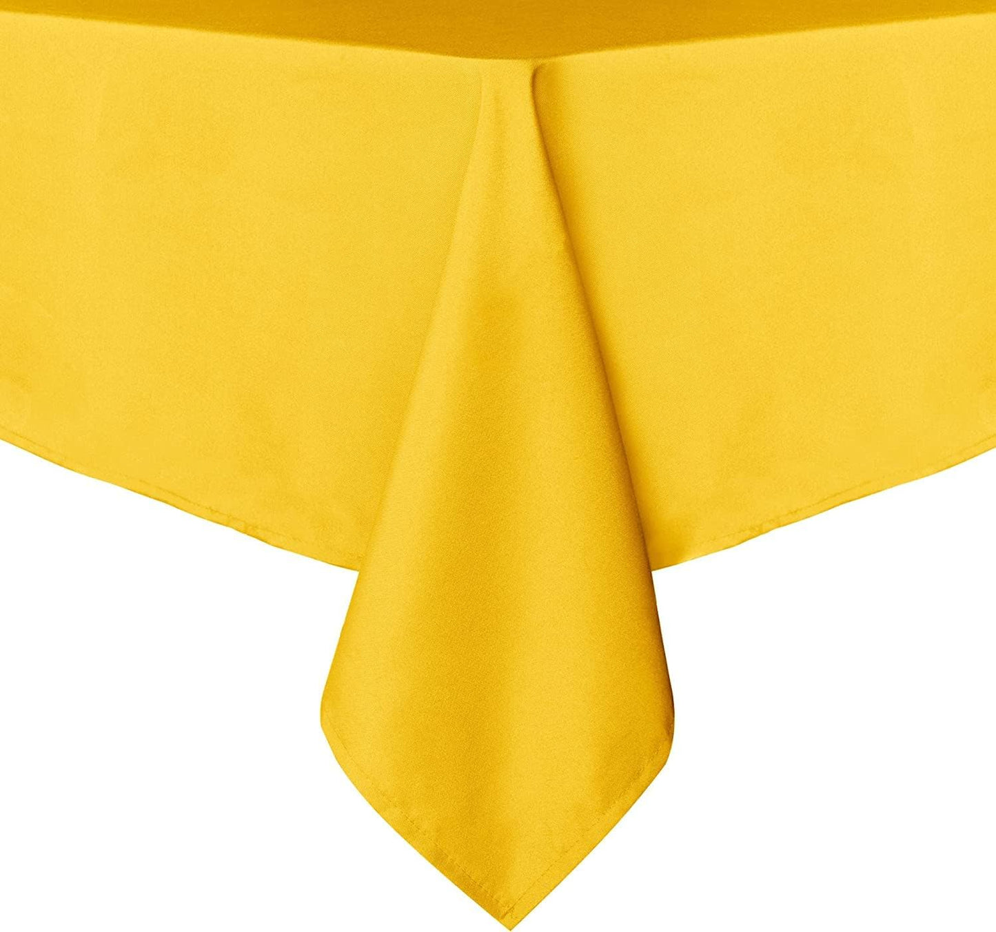 210GSM Rectangle Table Cloth - Heavy Duty Water Proof Microfiber Tablecloth, Decorative Fabric Table Cover for Outdoor and Indoor Use (Yellow, 54 x 54 Inch)