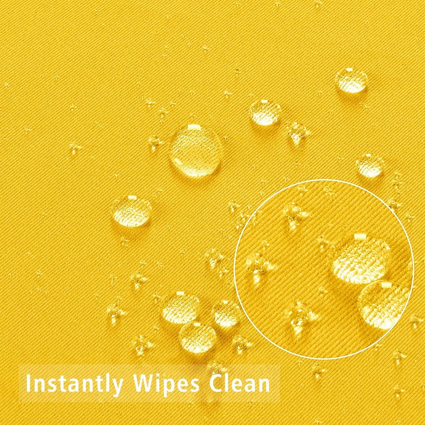 210GSM Rectangle Table Cloth - Heavy Duty Water Proof Microfiber Tablecloth, Decorative Fabric Table Cover for Outdoor and Indoor Use (Yellow, 54 x 54 Inch)
