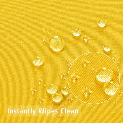 210GSM Rectangle Table Cloth - Heavy Duty Water Proof Microfiber Tablecloth, Decorative Fabric Table Cover for Outdoor and Indoor Use (Yellow, 54 x 54 Inch)