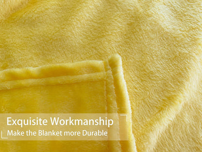 Soft Puppy Flannel Fleece Blanket for Pet Dog Cat, Plush Microfiber, Cozy and Lightweight, Light Yellow, Pet, 19 x 27 inch (50 x 70 cm)
