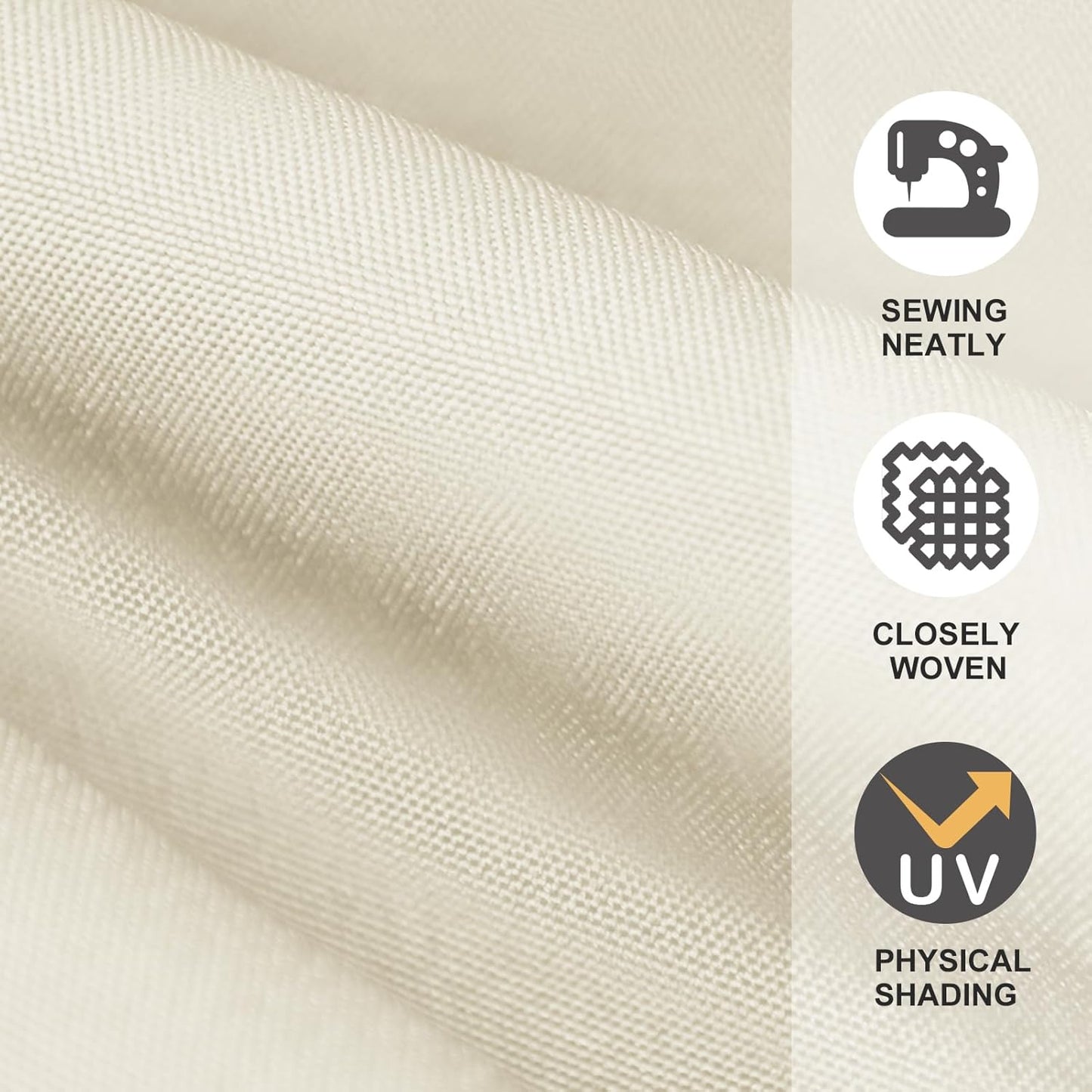 USA 9FT Patio Umbrella Replacement Covers 8 Ribs Market Umbrella Canopy Cover (CANOPY ONLY) (Natural)