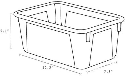 Small Cubby Bin, Yellow