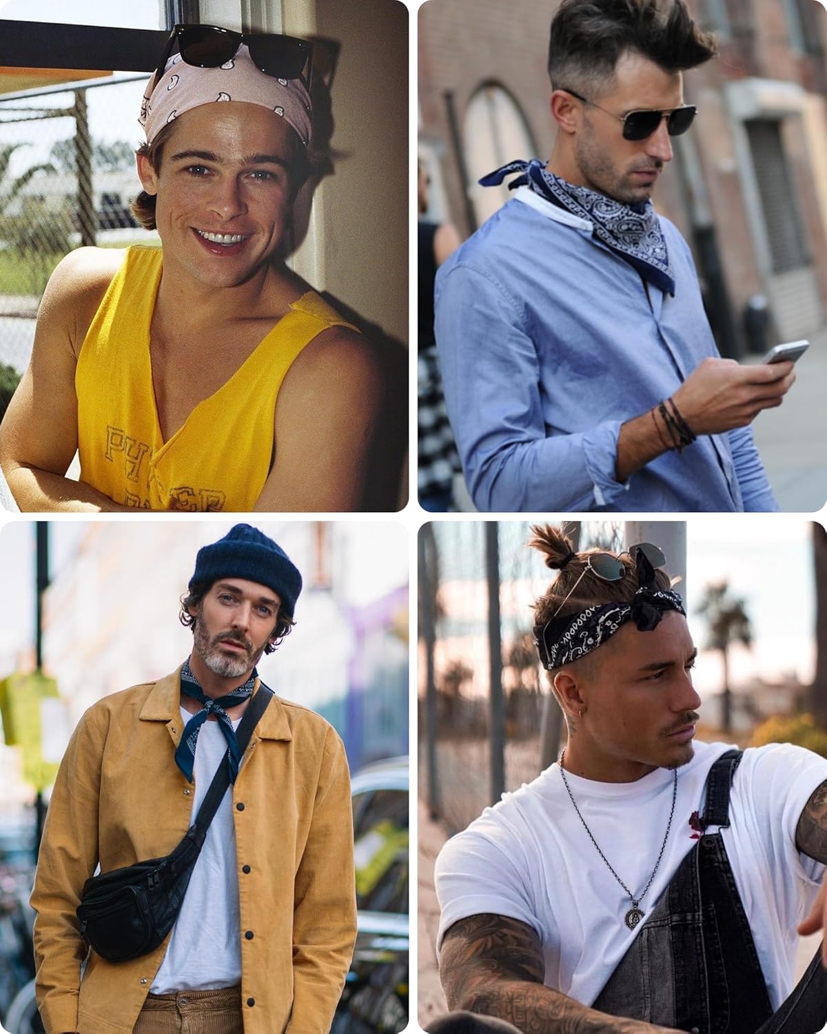 Large Soft Cotton Bandanas Pack for Men & Women 22 x 22 inches | Pure cotton, soft & breathable, gentle; reactive-dyed both sides, vivid colors; versatile for head, neck, wrist, bag.