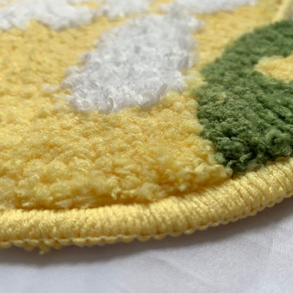 Soft Yellow Lemon Bath Rug for Kids Non Slip Absorbent Bath Mat Washable Shaggy Kids Bedroom Decor Bathroom Door Mat 31.5''x19.7''
