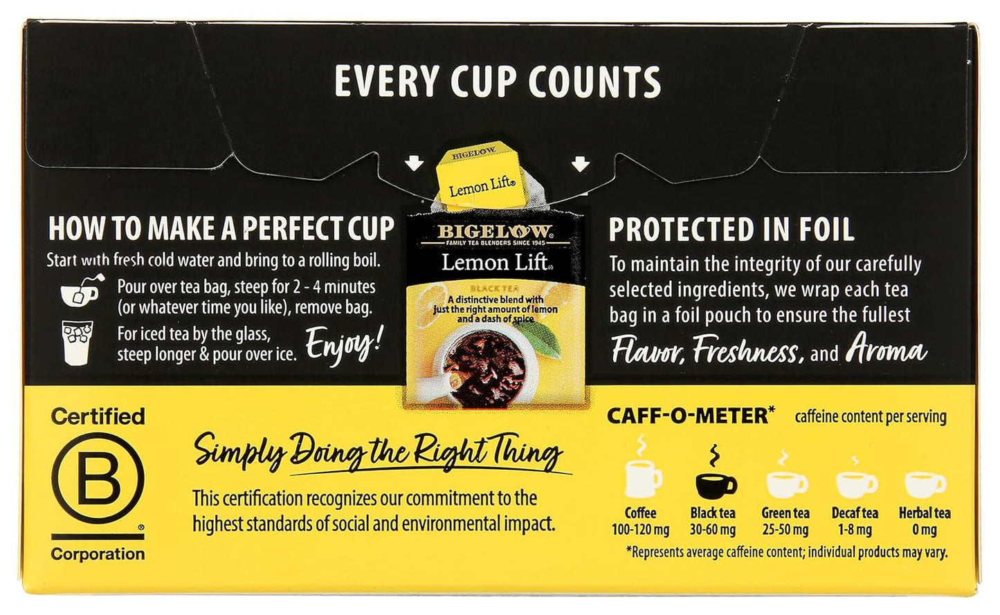 Tea Lemon Lift Tea, 6 Count