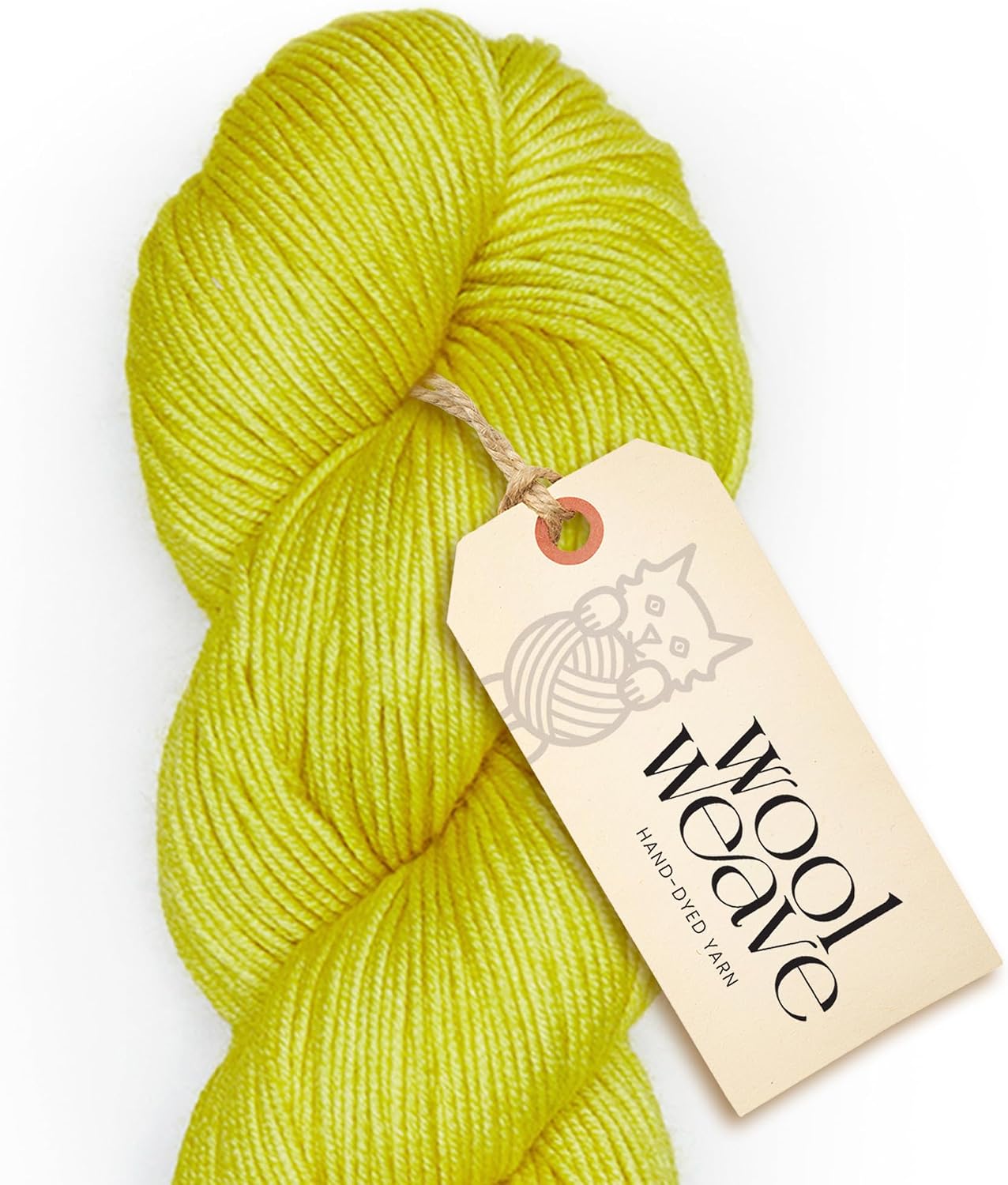 Superwash Merino Wool Yarn for Knitting & Crocheting - Premium Hand Dyed, 100gr, 240 Yards, Dk Weight - Luxurious, Soft & Durable Bright Yellow Yarn