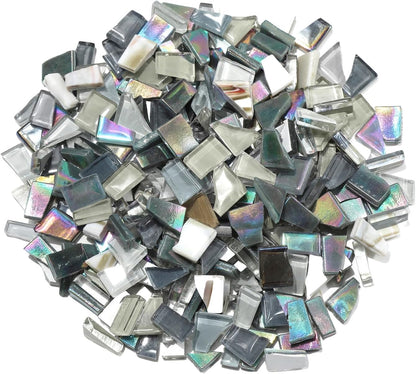 Red Yellow Mixed Irregular Mosaic Glass Mosaic Tiles Pieces, 300 Grams Mosaic DIY Set Adult Mosaic Set, Mosaic Crafts Mosaic Making Supplies