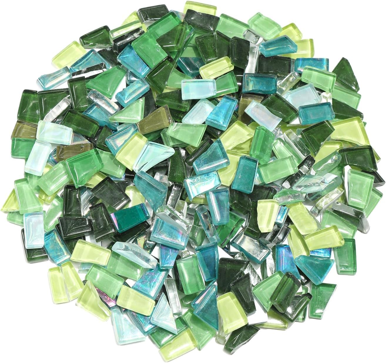 Red Yellow Mixed Irregular Mosaic Glass Mosaic Tiles Pieces, 300 Grams Mosaic DIY Set Adult Mosaic Set, Mosaic Crafts Mosaic Making Supplies