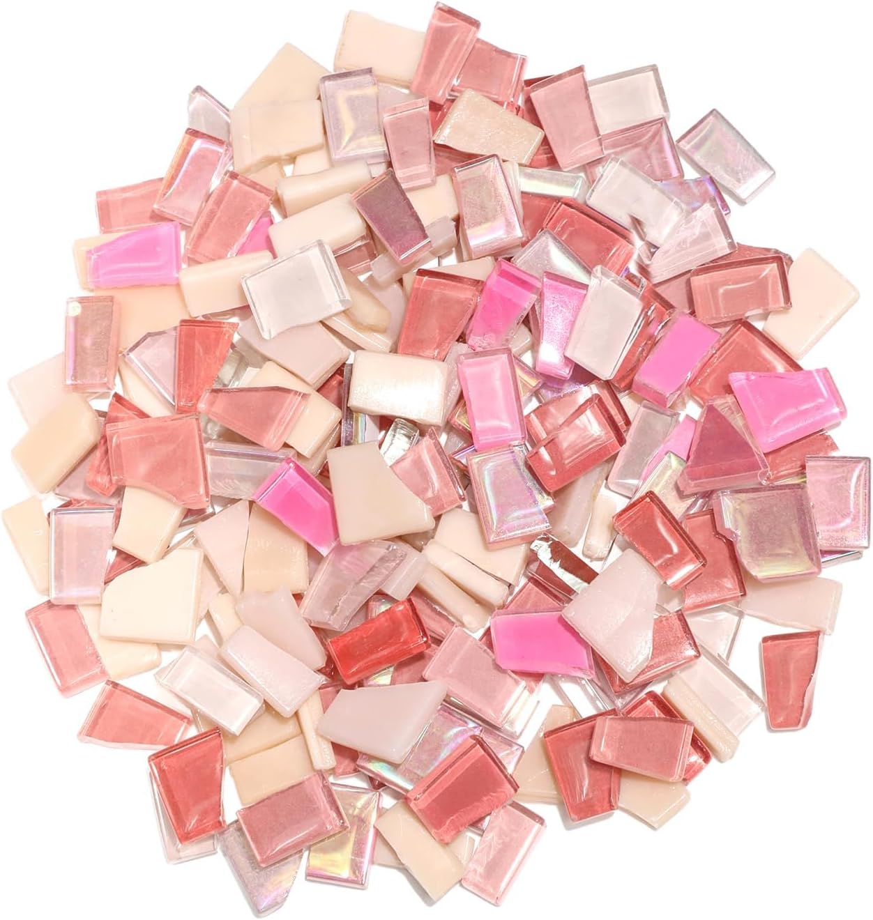 Red Yellow Mixed Irregular Mosaic Glass Mosaic Tiles Pieces, 300 Grams Mosaic DIY Set Adult Mosaic Set, Mosaic Crafts Mosaic Making Supplies