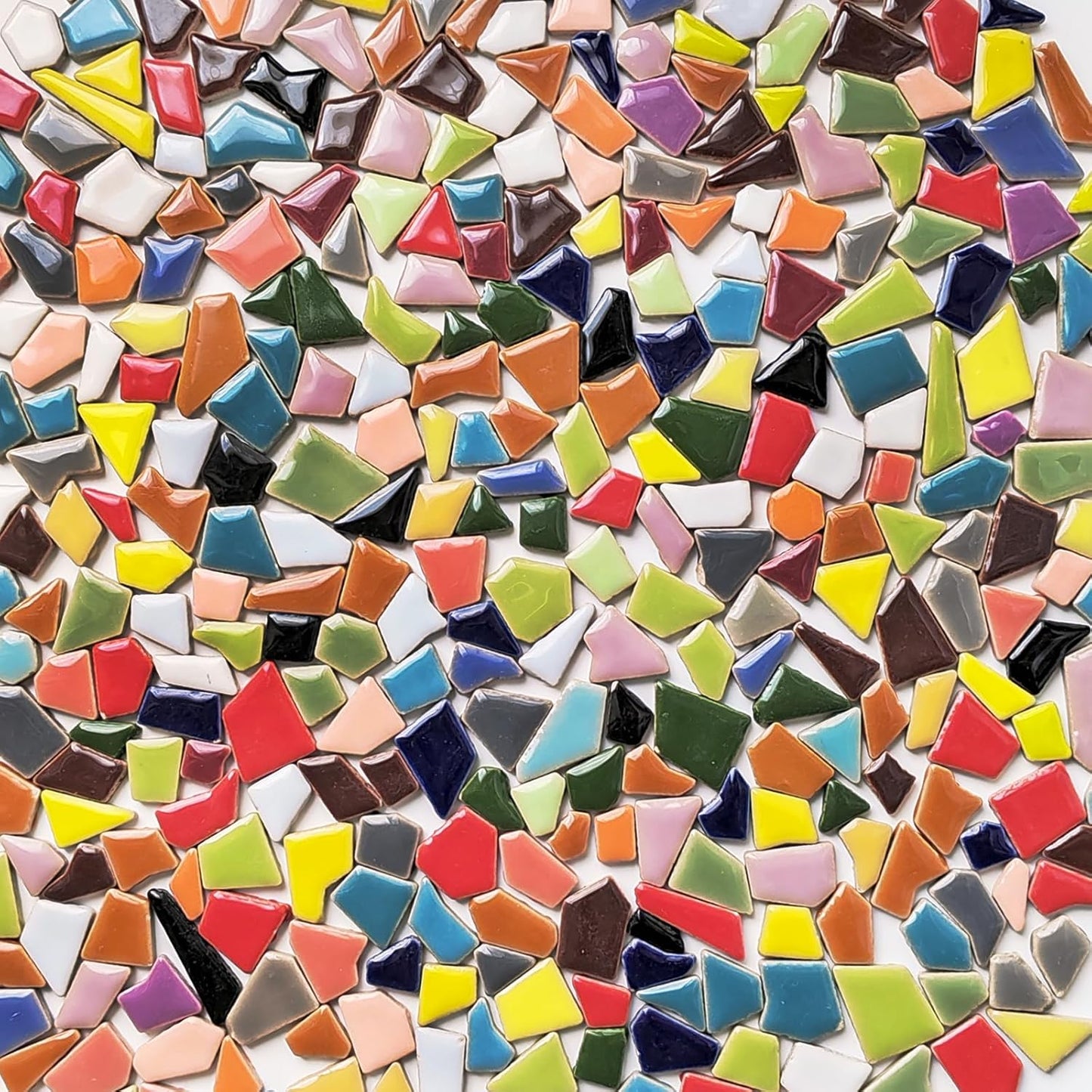 1.1 LB Irregular Ceramic Mosaic Tiles for Crafts, Mosaic Tiles for Crafts Bulk, Mosaic Pieces for Crafts, Stepping Stones, Decoration, and More, DIY Stepping Stone Kit