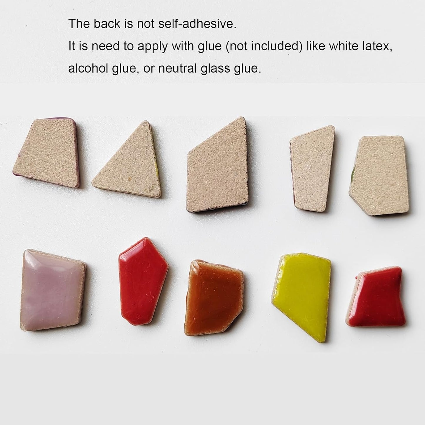 1.1 LB Irregular Ceramic Mosaic Tiles for Crafts, Mosaic Tiles for Crafts Bulk, Mosaic Pieces for Crafts, Stepping Stones, Decoration, and More, DIY Stepping Stone Kit