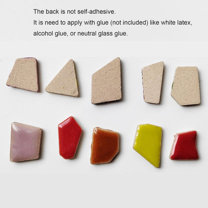 1.1 LB Irregular Ceramic Mosaic Tiles for Crafts, Mosaic Tiles for Crafts Bulk, Mosaic Pieces for Crafts, Stepping Stones, Decoration, and More, DIY Stepping Stone Kit