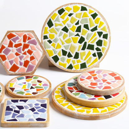 1.1 LB Irregular Ceramic Mosaic Tiles for Crafts, Mosaic Tiles for Crafts Bulk, Mosaic Pieces for Crafts, Stepping Stones, Decoration, and More, DIY Stepping Stone Kit