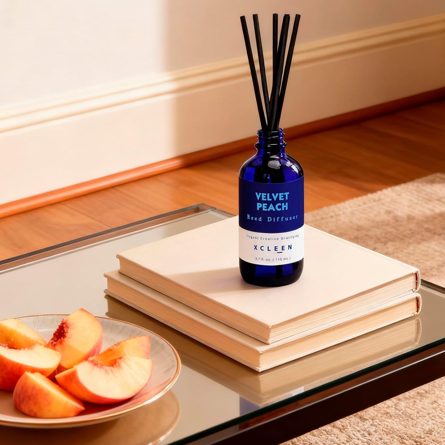 Citrus Scented Reed Diffuser, Orange, Lime & Lemon Oil Reed Diffuser, Real Citrus! Holiday Home Fragrance for Bathroom Office Decor