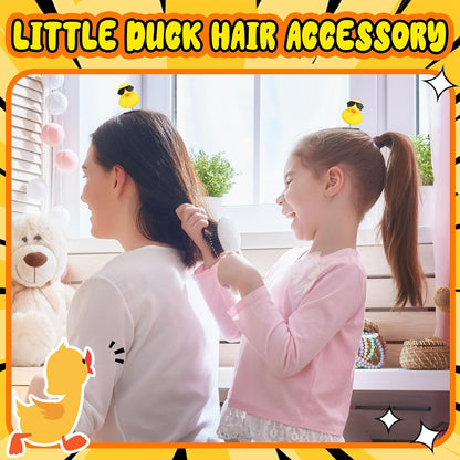12 Pcs Duck Hair Clips Cute Festival Rave Sprouts Yellow Duck Hairpin Kawaii Cartoon Hair Accessories for Kids Adults Back to School Christmas Summer Party Props(Cool Style)