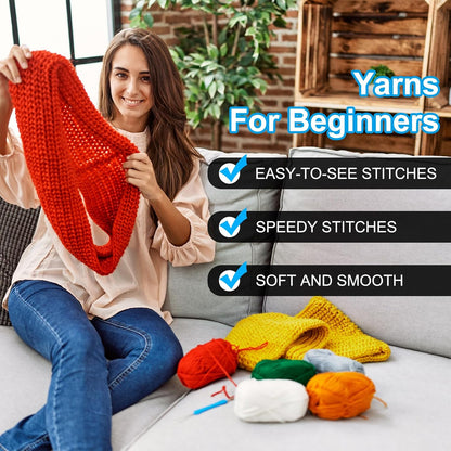 Cotton Yarn,100% Cotton Soft Knitting Yarn [for Hand DIY Bag Cushion Crocheting Knitting Projects Home Decor], -4 Skeins/4×218yards/4×4.54oz/Light Yellow