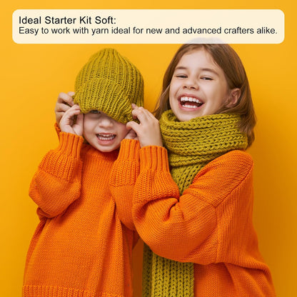 Cotton Yarn,100% Cotton Soft Knitting Yarn [for Hand DIY Bag Cushion Crocheting Knitting Projects Home Decor], -4 Skeins/4×218yards/4×4.54oz/Light Yellow