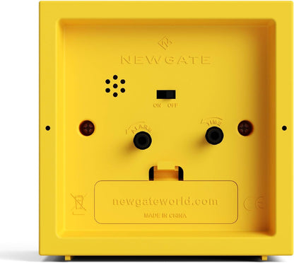 ® Cube Alarm Clock | Design-led Cube Shaped Retro Alarm | Citrus Yellow | Ideal for Bedside, Desk, Shelf & Mantel | Mid-Century Retro Bedroom & Office Accessory