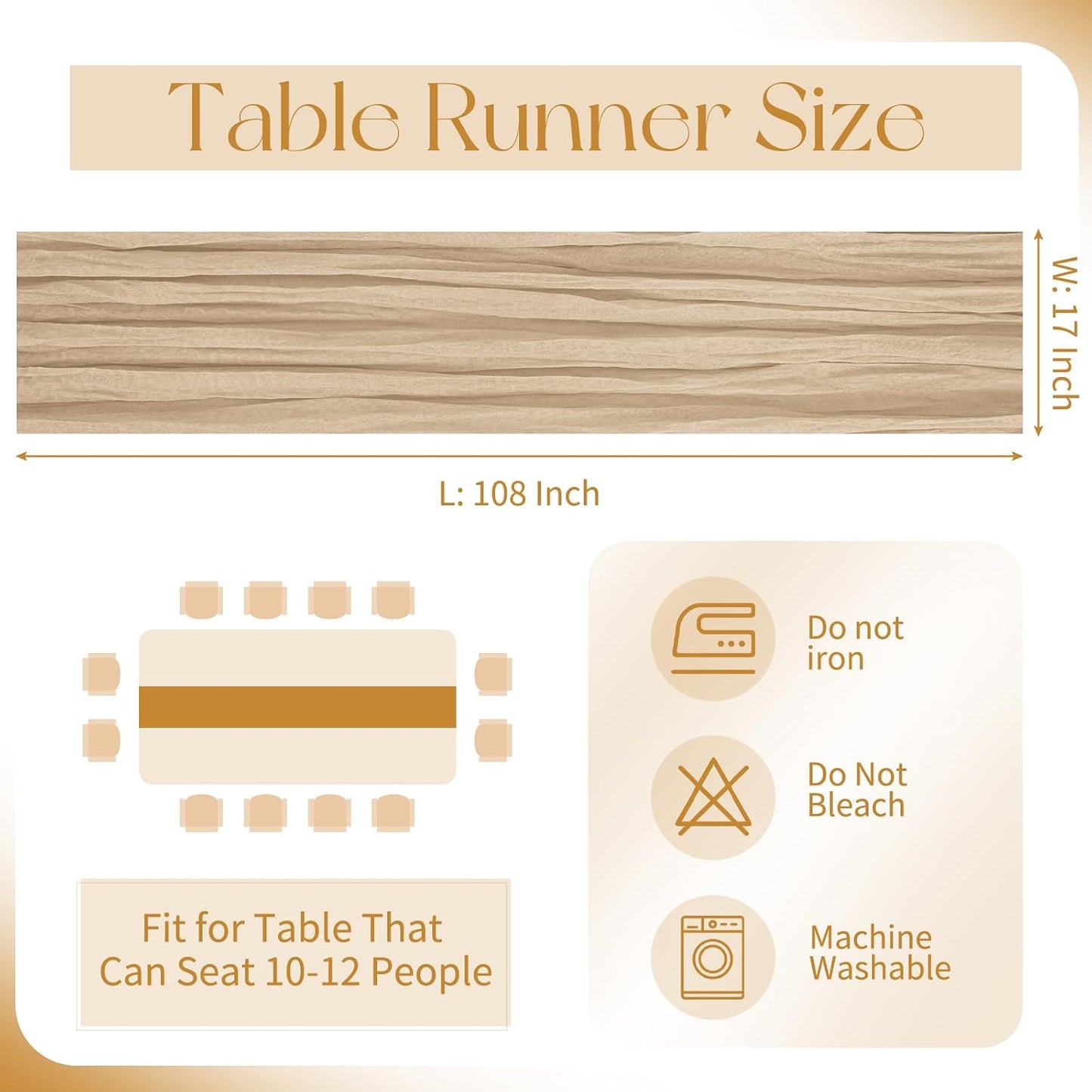 10 Pack Light Yellow Cheesecloth Table Runner 17x108 Inch Semi Sheer Boho Gauze Cheese Cloth Table Runners, for Wedding Bridal Shower Birthday Party Home Decor Garden Farmhouse