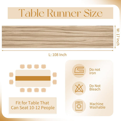 10 Pack Light Yellow Cheesecloth Table Runner 17x108 Inch Semi Sheer Boho Gauze Cheese Cloth Table Runners, for Wedding Bridal Shower Birthday Party Home Decor Garden Farmhouse