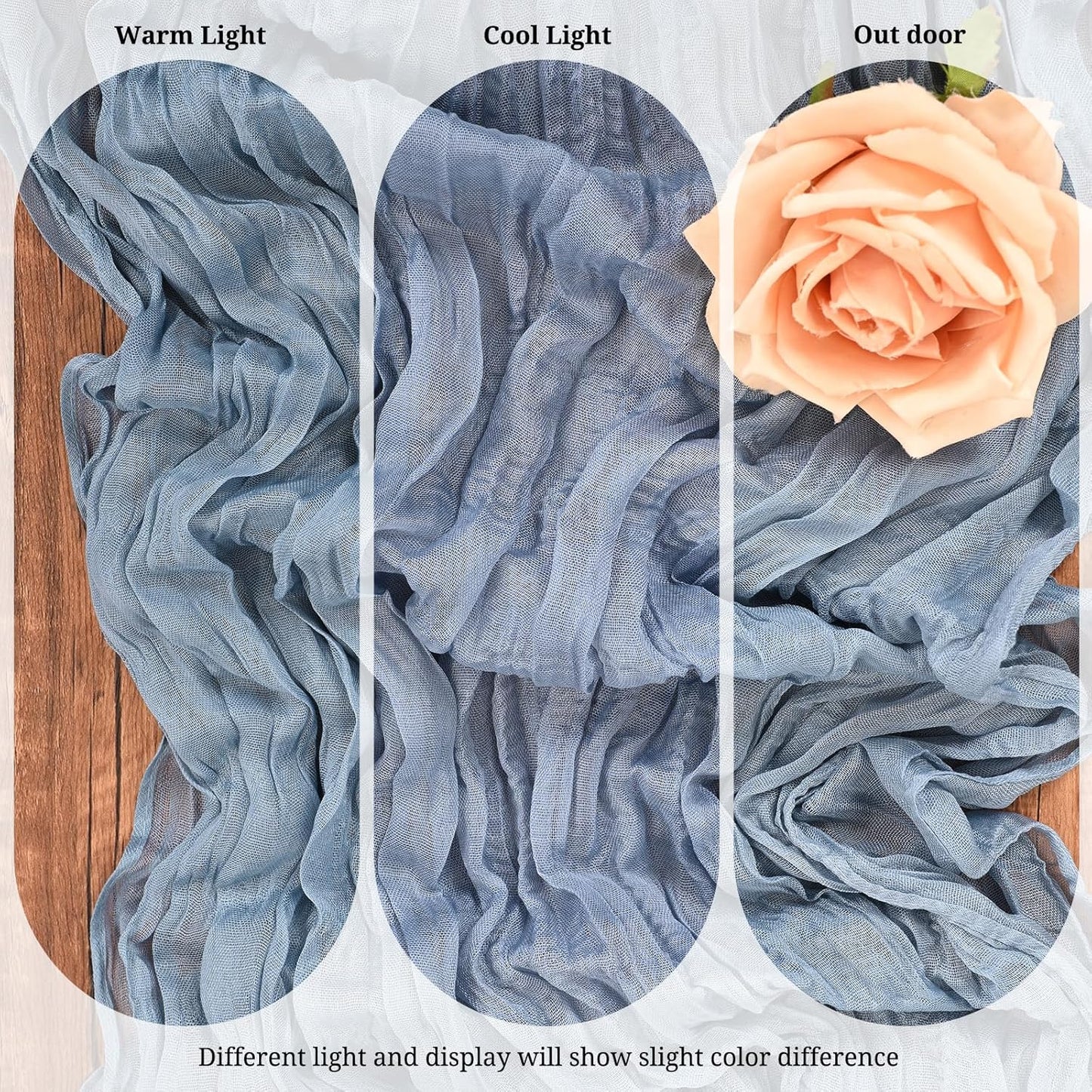 10 Pack Light Yellow Cheesecloth Table Runner 17x108 Inch Semi Sheer Boho Gauze Cheese Cloth Table Runners, for Wedding Bridal Shower Birthday Party Home Decor Garden Farmhouse